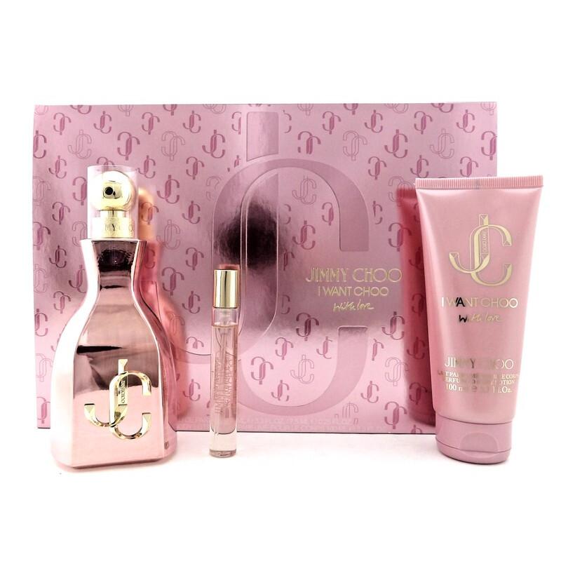 Jimmy Choo Ženski parfemski set I Want Choo With Love EDP, 100ml+Losion za telo, 100ml+Mini parfem, 7.5ml
