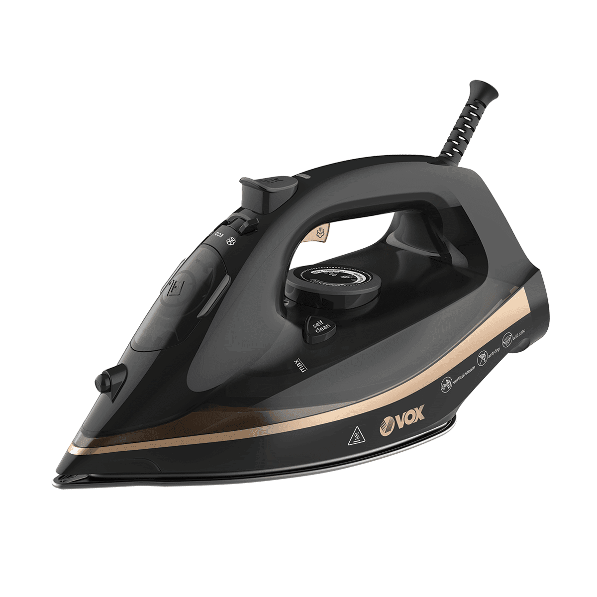 VOX Pegla na paru DBL2550, 2600 W, Crna