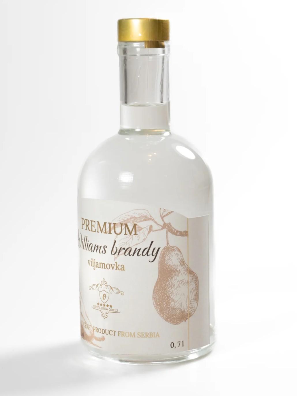 Destilerija Orelj Rakija Premium Viljamovka, 0.7 l