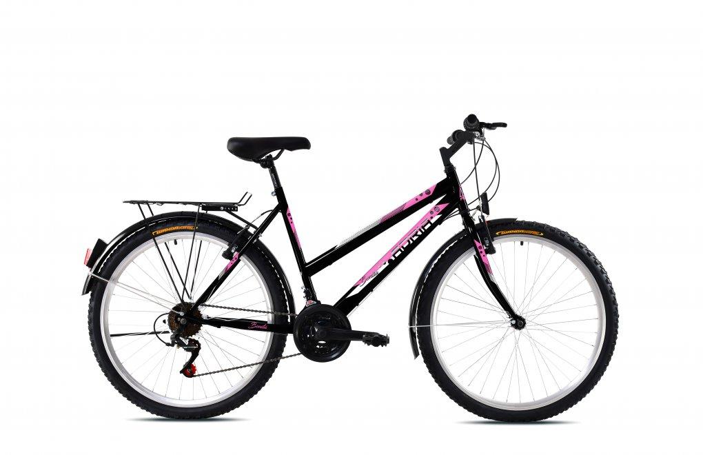 Adria Bonita CTB Ženski bicikl, 17"/26", Crno-roze