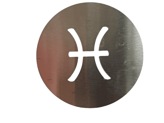 Star-Ci Podmetač za čaše sa simbolom Ribe, Srebrne boje