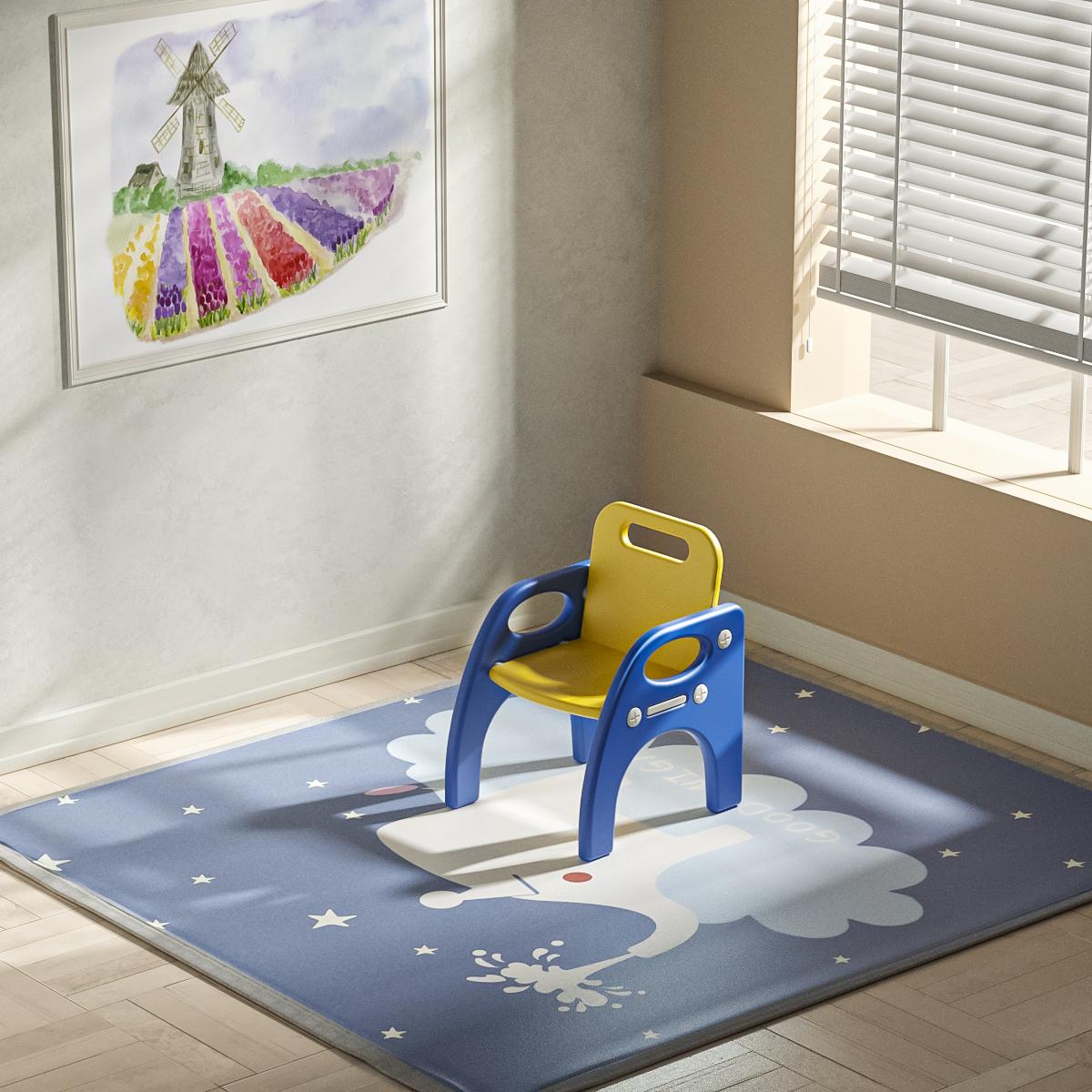 FEELKIDS Stolica za decu, Teget - žuta