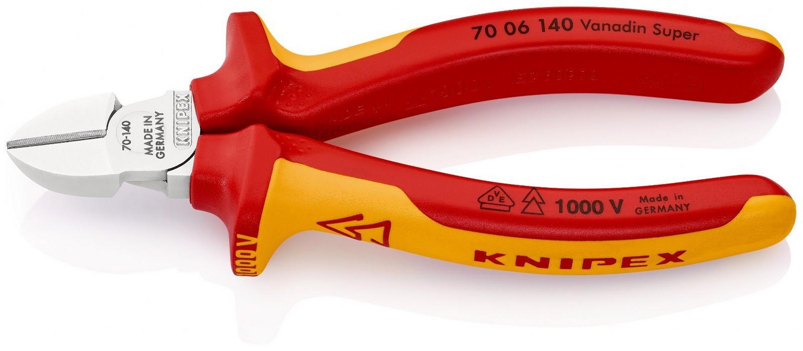 KNIPEX Kose sečice izolovane 1000V VDE 140mm 70 06 140