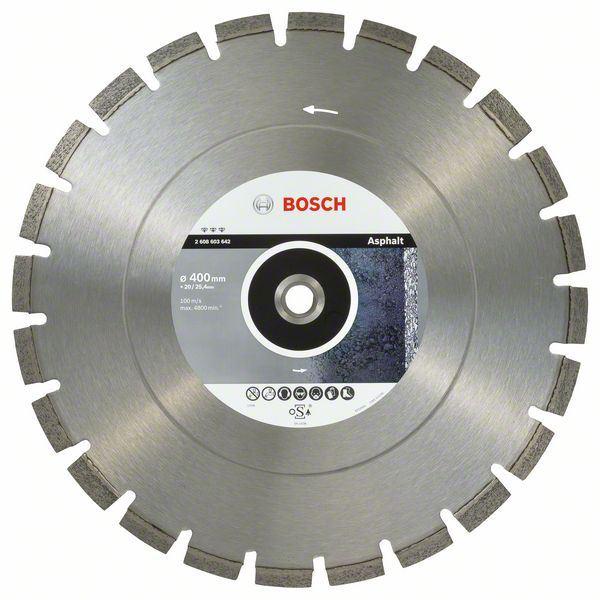 Selected image for BOSCH Dijamantska rezna ploča Best for Asphalt Bosch 2608603642, 400 x 20/25,40 x 3,2 x 12 mm
