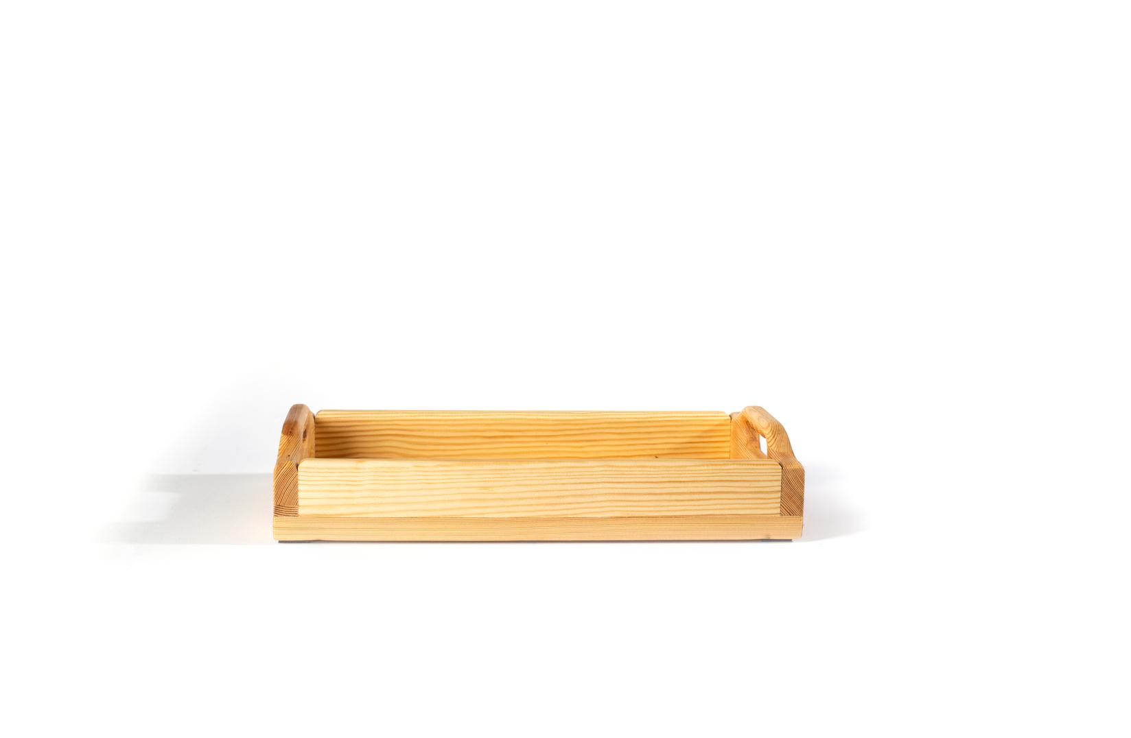 STRONG WOOD STUFF VELIČKOVIĆ Poslužavnik sa drvenim ručkama, Braon