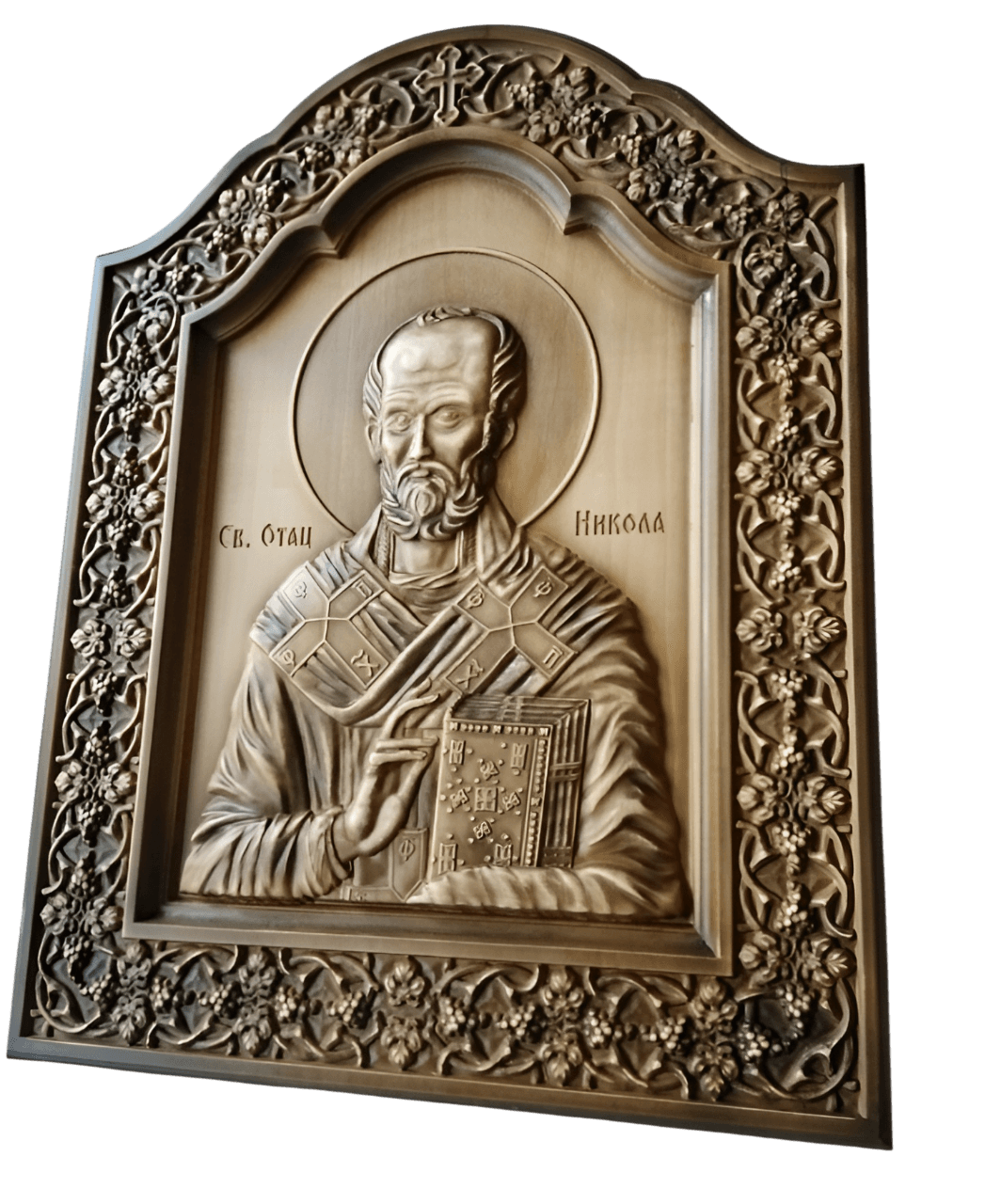 Ikona Sv.Nikola u duborezu polulučna