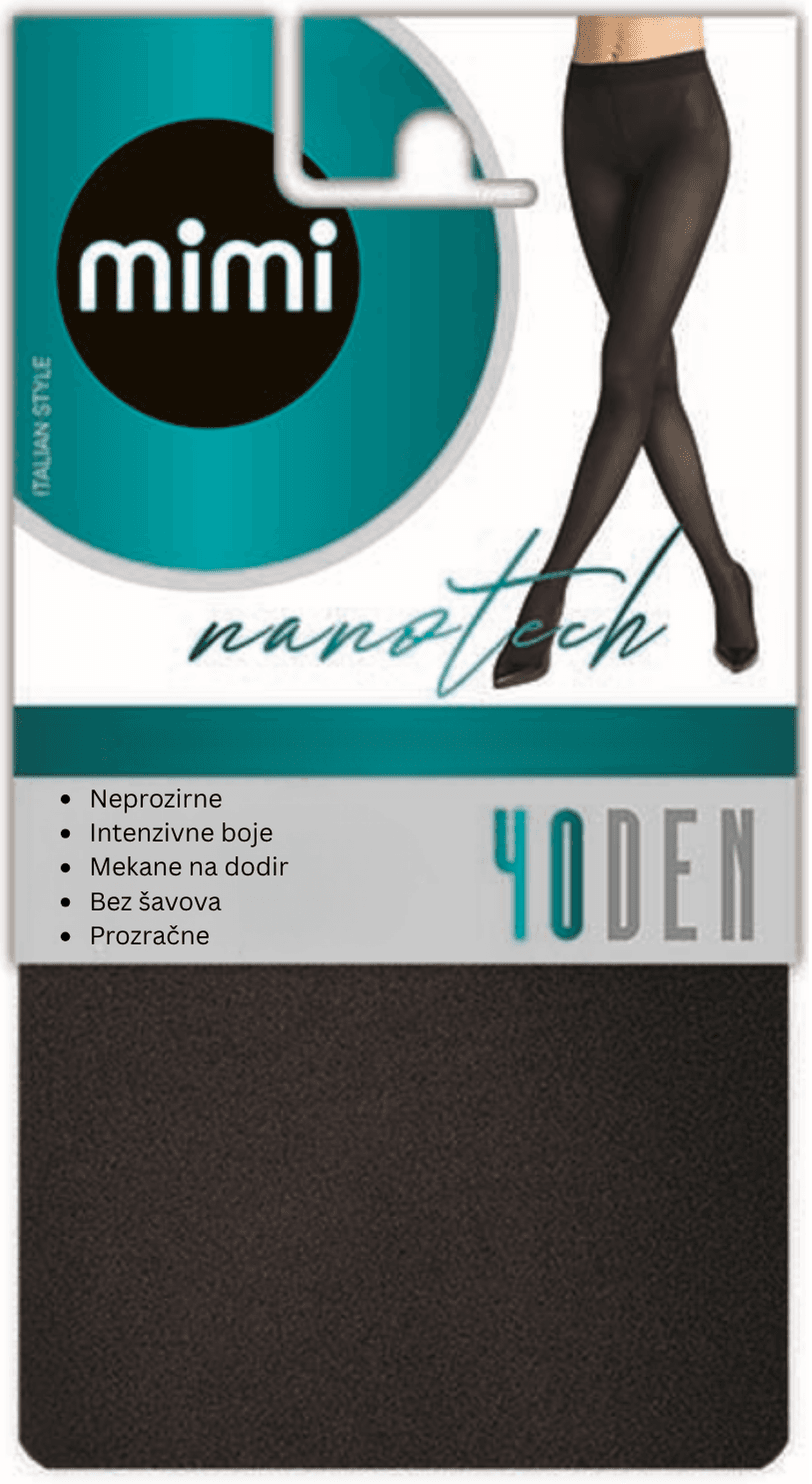 Pompea Mimi Ženske čarape Nanotech 40 DEN negro, M