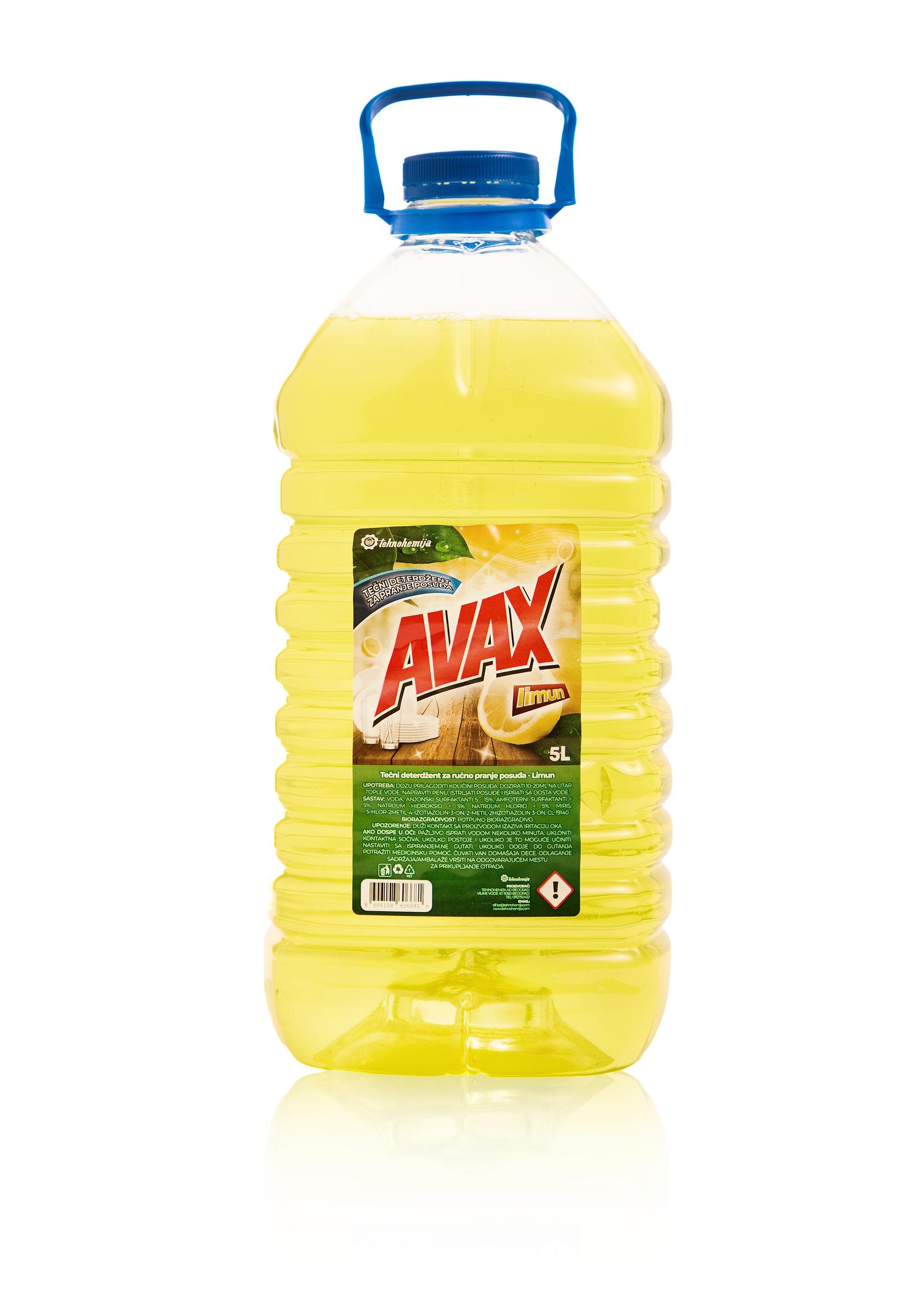 Avax Deterdžent za pranje sudovova Limun, 5l