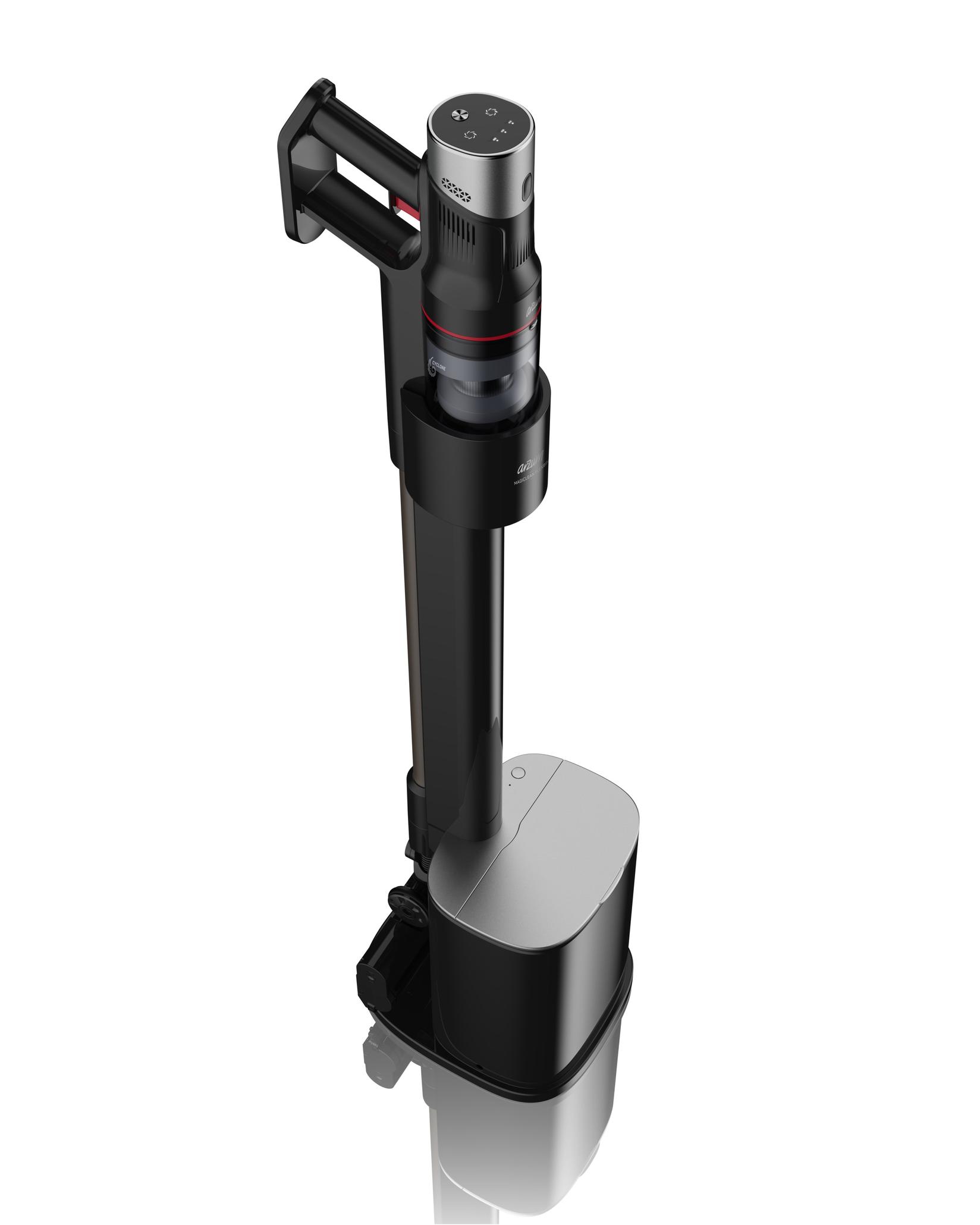 Arzum Bežični savitljivi štapni usisivač sa stanicom za samopražnjenje i MOP funkcijom MagiClean FlexBin, Crni