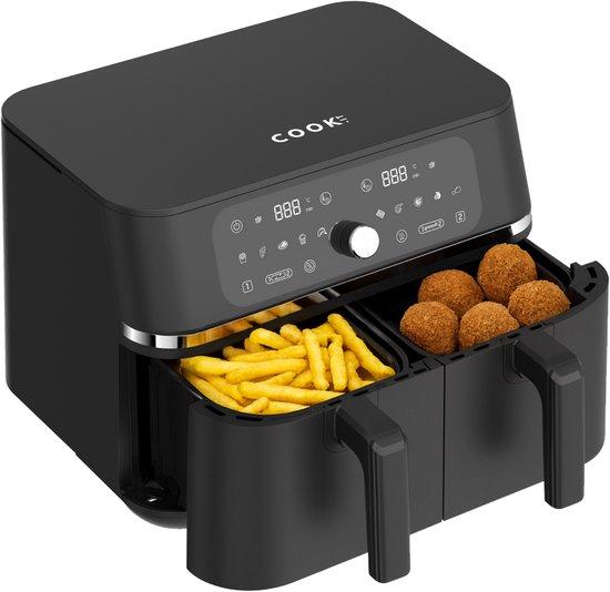 Cook-It AirfRyer XXL, 2x4,5L, 3200W, 11 programa, Smart Finish & Match Cook funkcije, Crni
