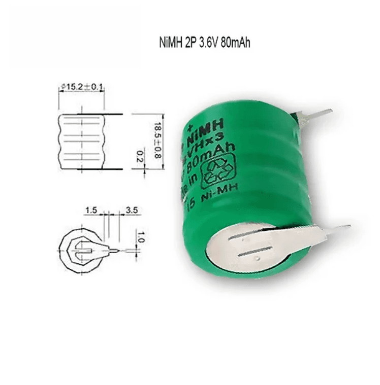 FOCUS POWER Dugmetna baterija za fiskalnu kasu GALEB NiMH 2P 3.6V 80mAh