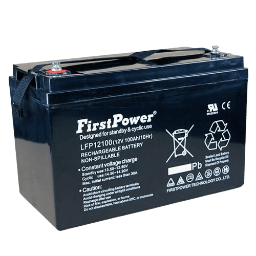 FIRST POWER Akumulator 12 V 100 Ah LFP12100, Terminal T9, Crni