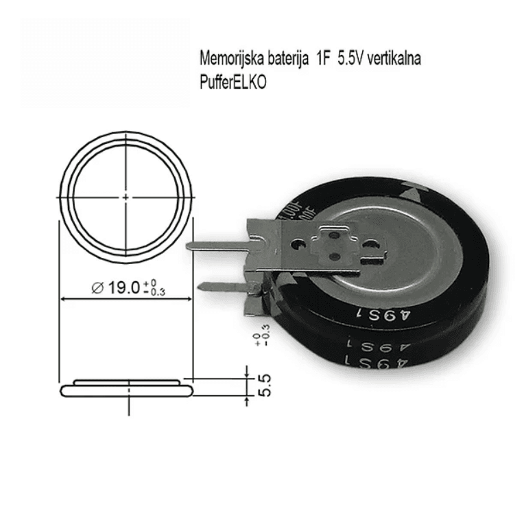 PANASONIC Memorijska baterija 1F 5.5V G611864 PUFFERELKO