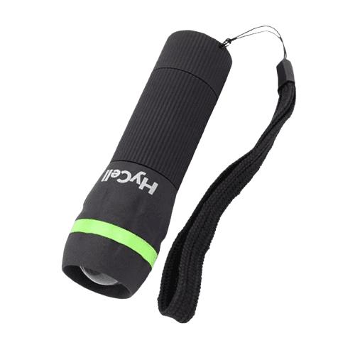 HYCELL Baterijska lampa Zoom Flashlight Led 3 x AAA, Crna