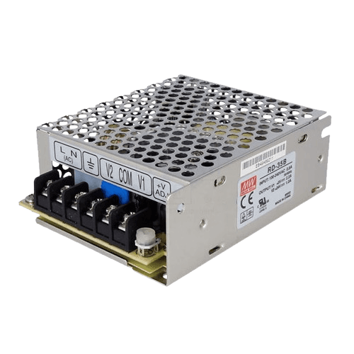 MEANWELL Dvokanalno prekidačko napajanje u kućištu RD-35B, 35 W