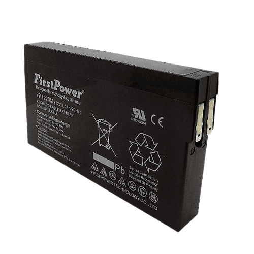 FIRST POWER Akumulatori 12 V 2 Ah FP1220M, Tab terminal, Crni