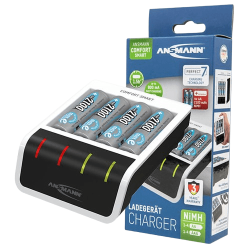 ANSMANN Punjač za baterije Comfort smart, NiMH NiCd, AA 2100 mAh, Crni