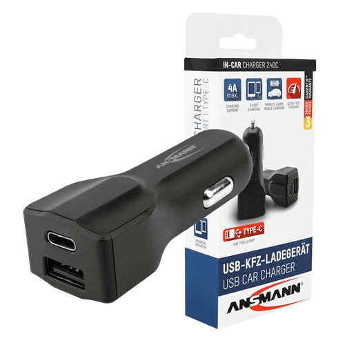 ANSMANN Auto punjač USB 240C 4 A, Crni