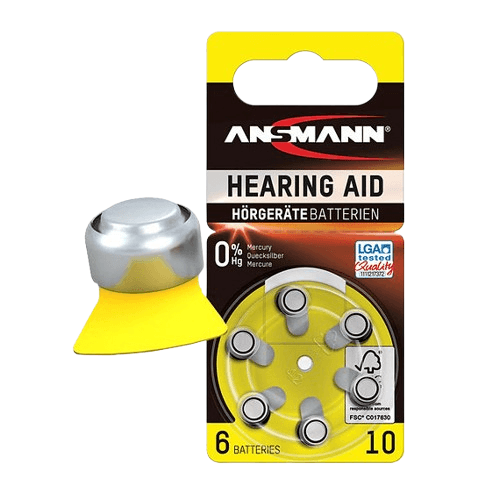 ANSMANN Set baterija za slušni aparat PR70, P10 PR230, PR536, 6 komada
