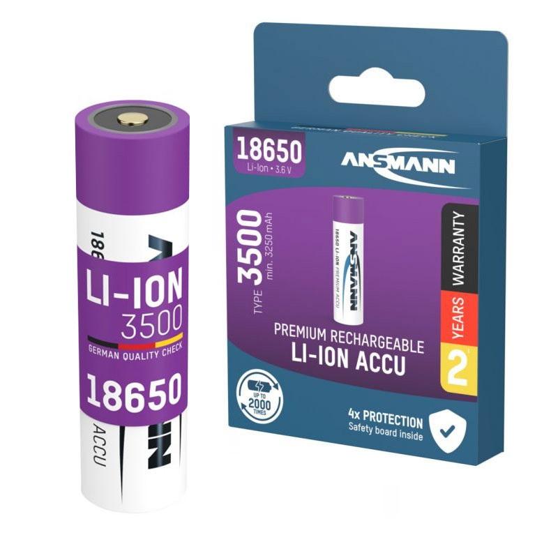 ANSMANN Baterije punjive Li-Ion 3.6V 3500mAh 18650 Ansmann, Ljubičasta