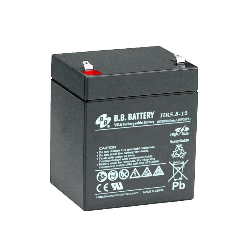 BB TECH Baterija terminal HR5.8-12 BB T2, 12 V, 5.8 Ah, Crna