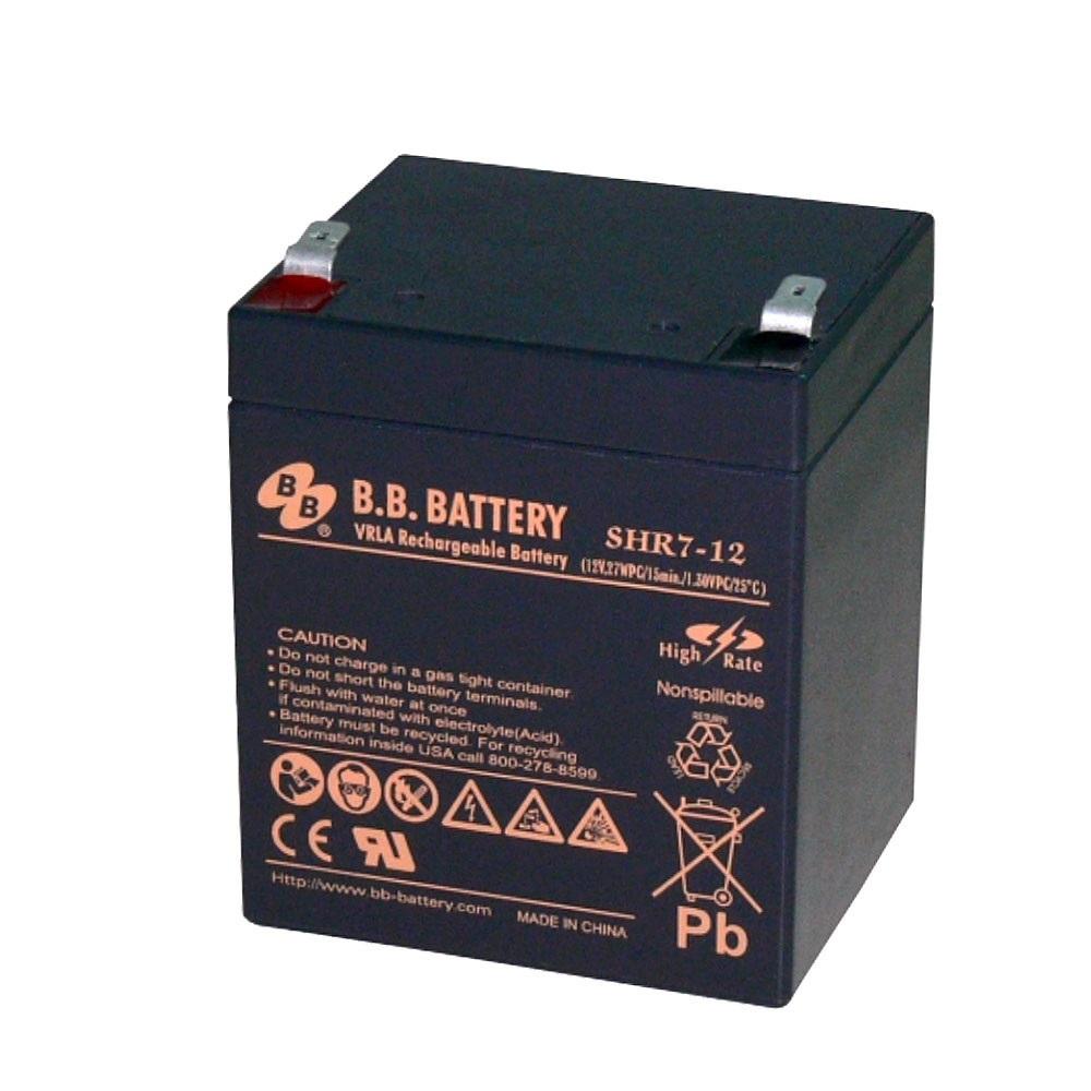 BB TECH Baterija terminal SHR7-12 BB T2, 12 V, 7 Ah, Crna