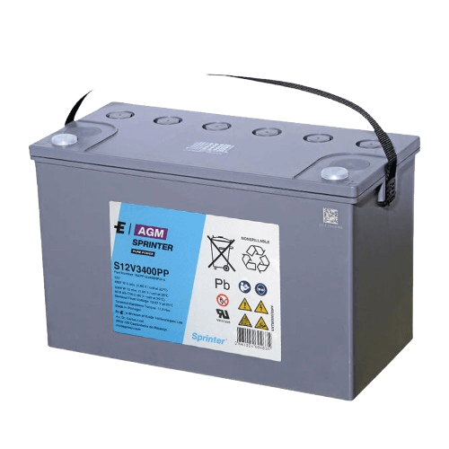 EXIDE Akumulator Sprinter S12V3400PP,  F-M6 terminal, 12V, 100Ah