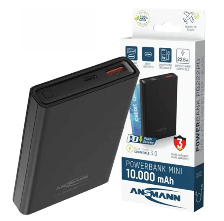 ANSMANN Eksterna baterija 10000mAh PB222PD, Crni