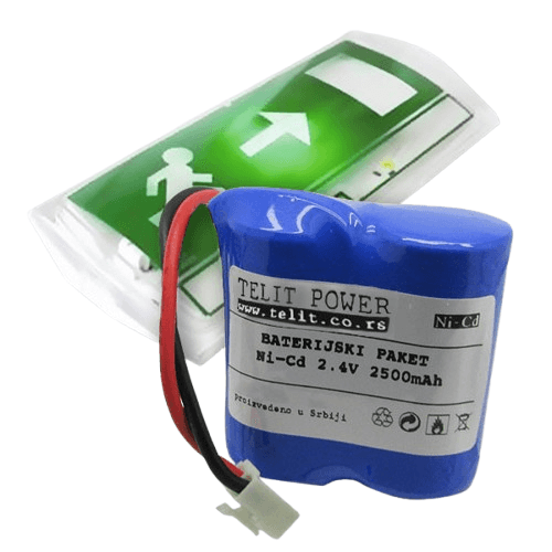TELIT POWER Baterija za Panik lampu, NiCd, 2.4V, 2500mAh