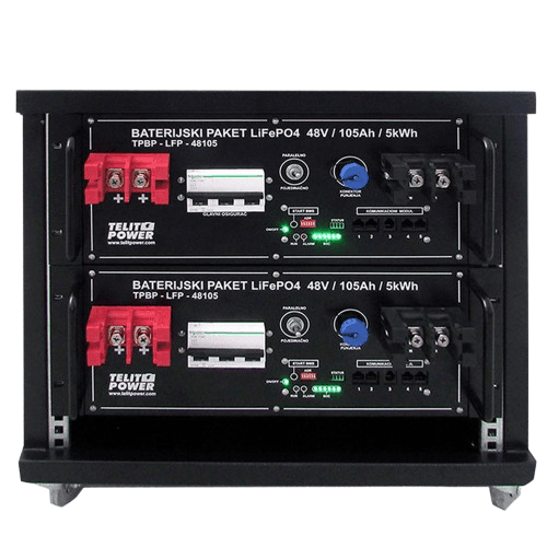 TELIT POWER Baterijski paket - kabinet LiFePO4, 48V, 105Ah, 10kWh, LFP-48105