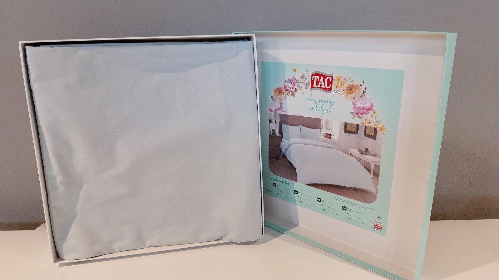 Tac Set posteljine Basic, 200x220cm, Svetloplavi