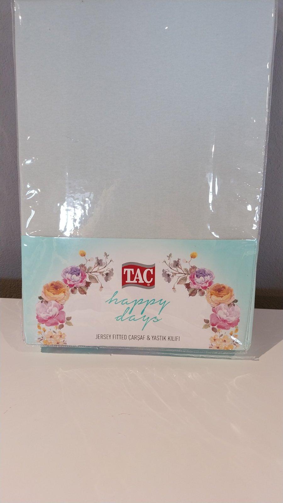 Tac Set posteljine Jersey, 160x220cm, Beli