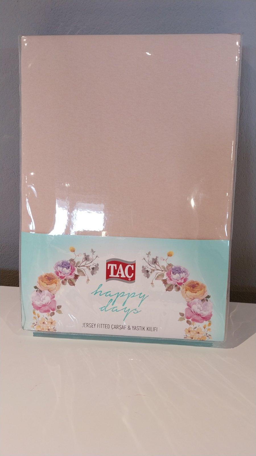 Tac Set posteljine Jersey, 160x220cm, Bež