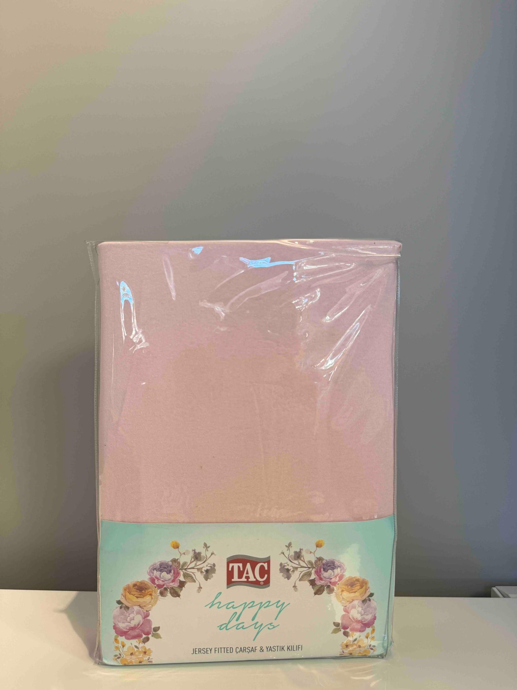 Tac Set posteljine Jersey, 160x220cm, Roze