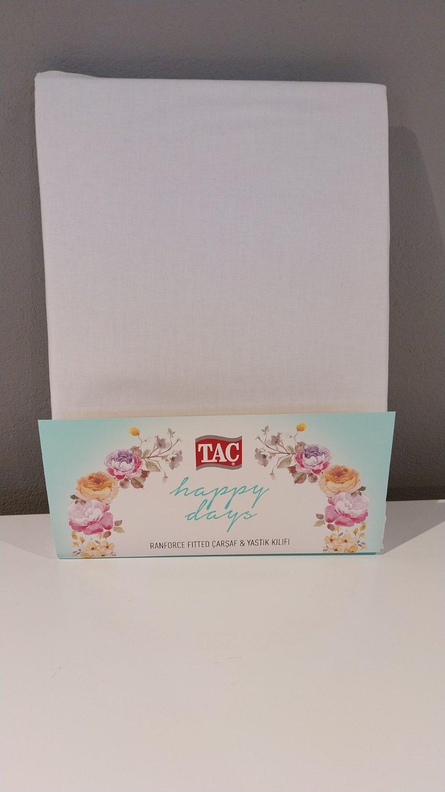 Tac Set posteljine, 180x200cm, Beli