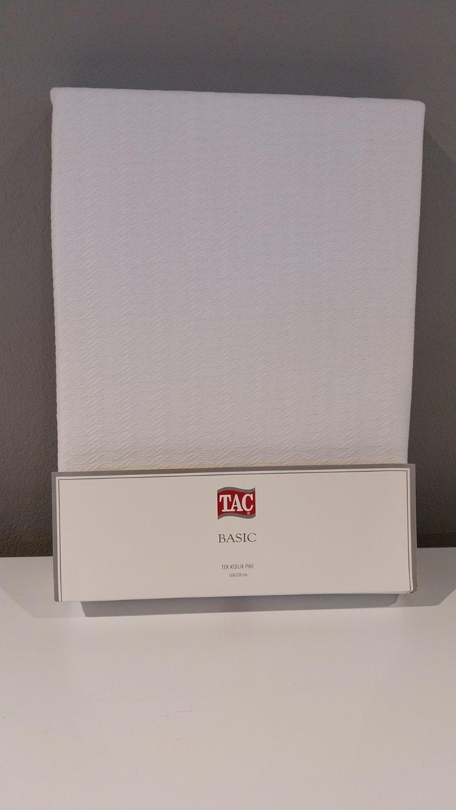 Tac Prekrivač za krevet Basic, 160x230cm, Beli