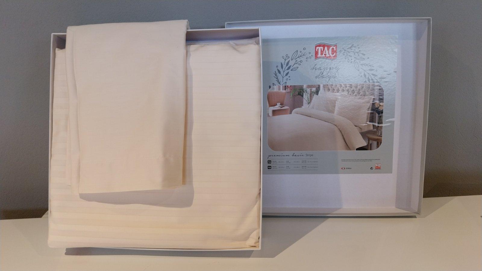 Tac Set posteljine Premium Basic, King size, 240x220cm, Krem