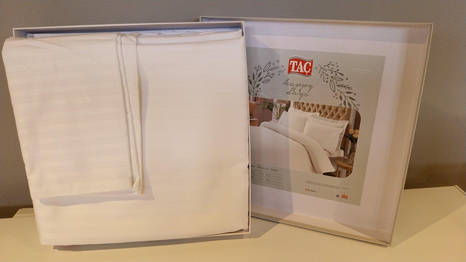 Tac Set posteljine Premium Basic, King size, 240x220cm, Beli