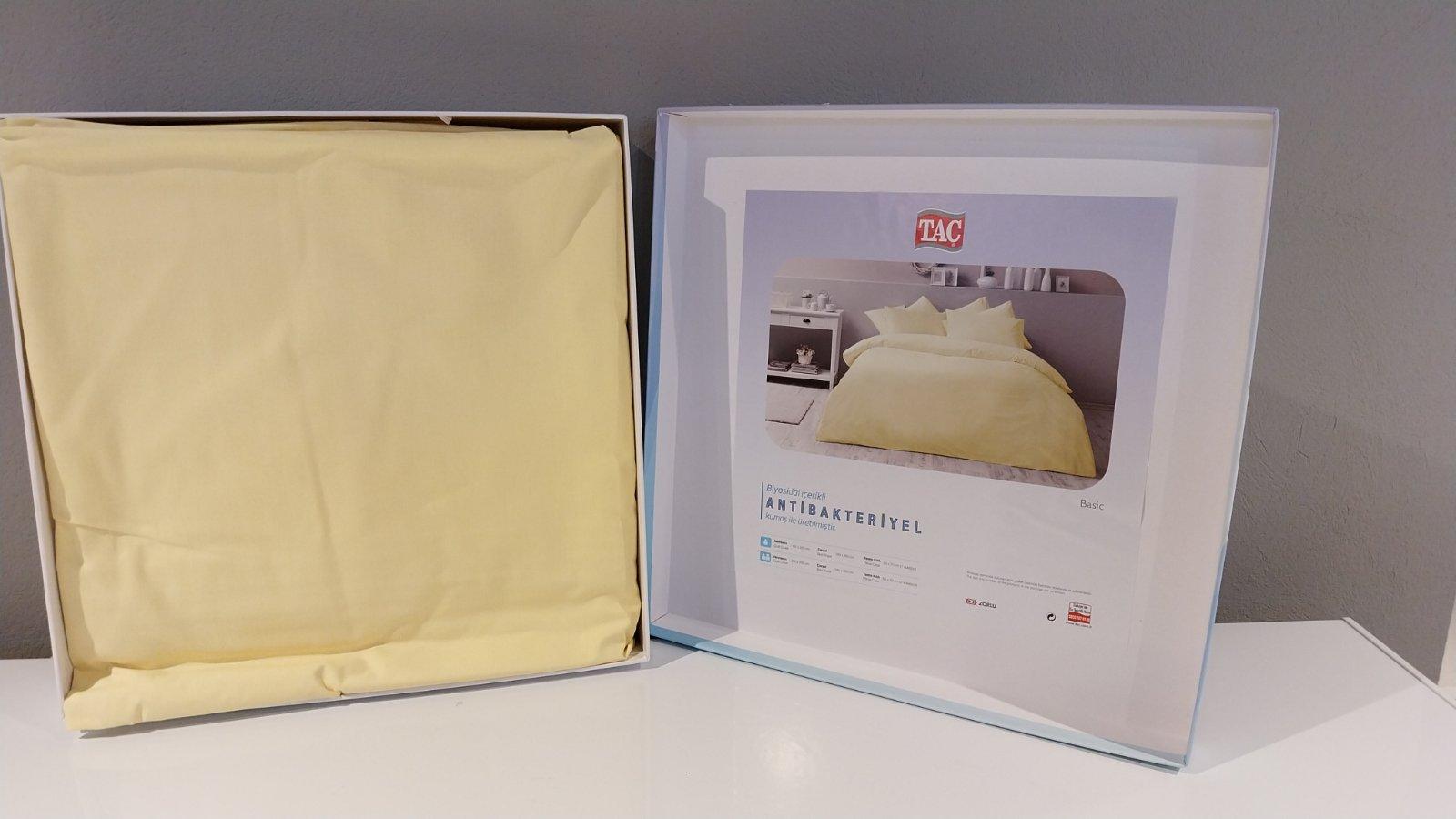 Tac Set posteljine Basic, 160x220cm, Žuti