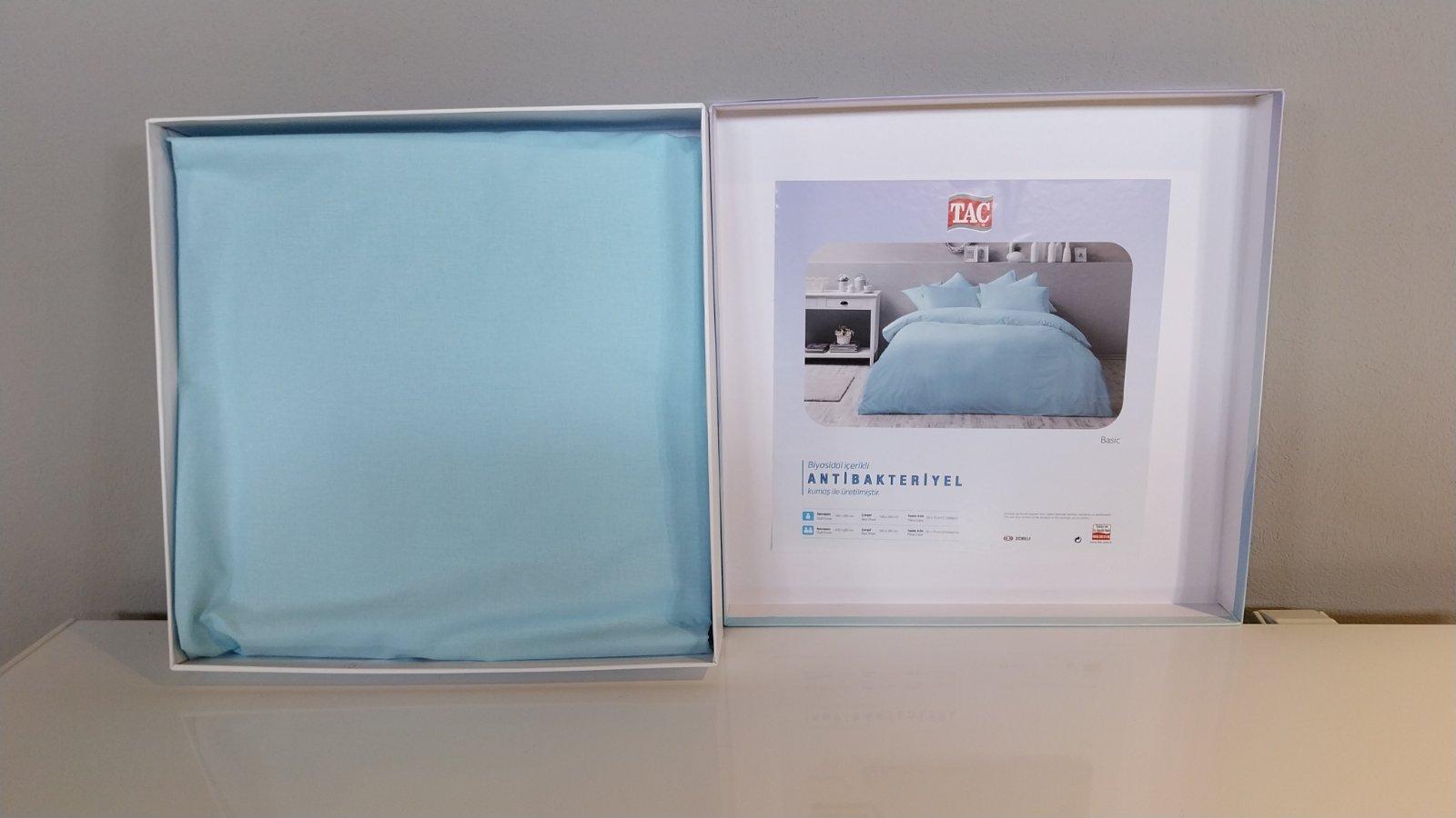 Tac Set posteljine Basic, 160x220cm, Plavi