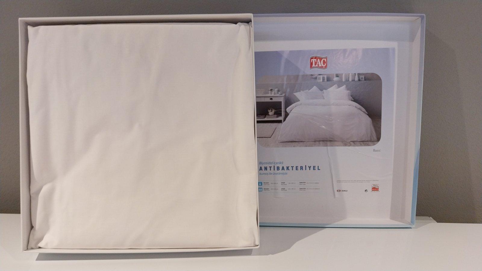 Tac Set posteljine Basic, 200x220cm, Beli