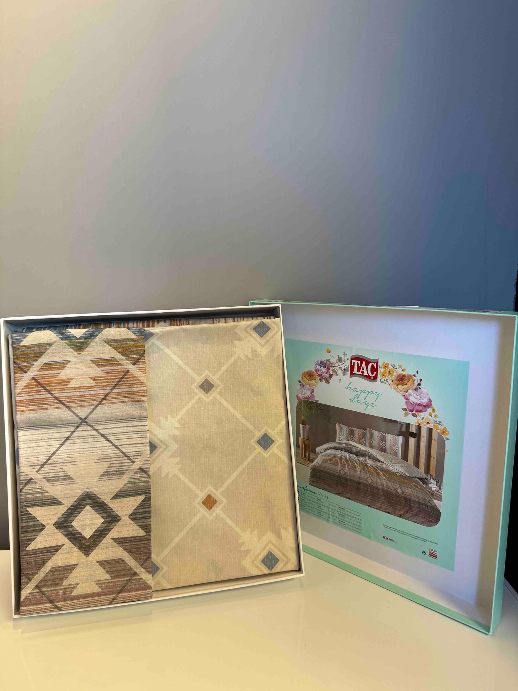 Tac Set posteljine Venita, 180x260cm, Bež