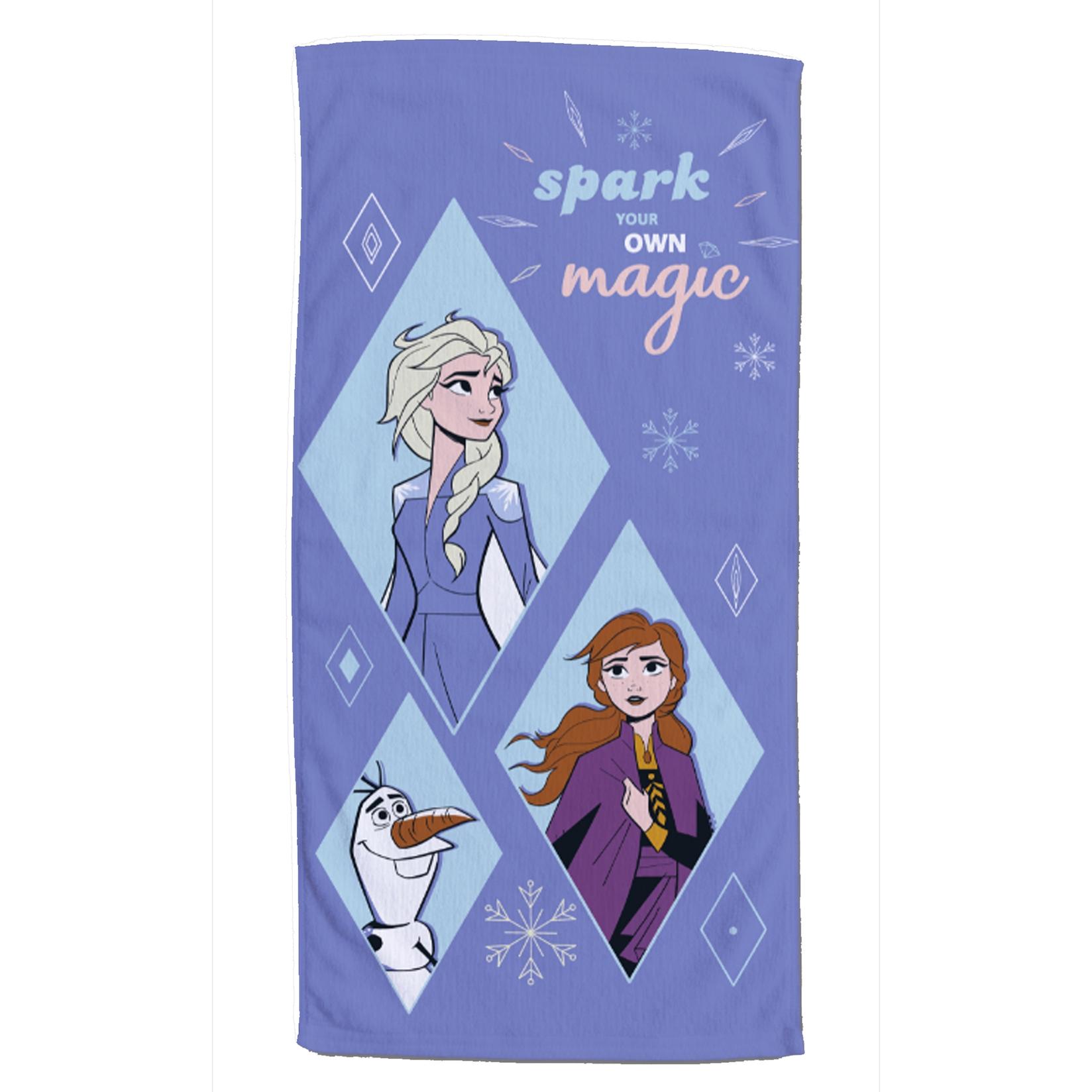 Tac Peškir za plažu za devojčice Disney Frozen 2 Magic, 75x150cm, Lavanda