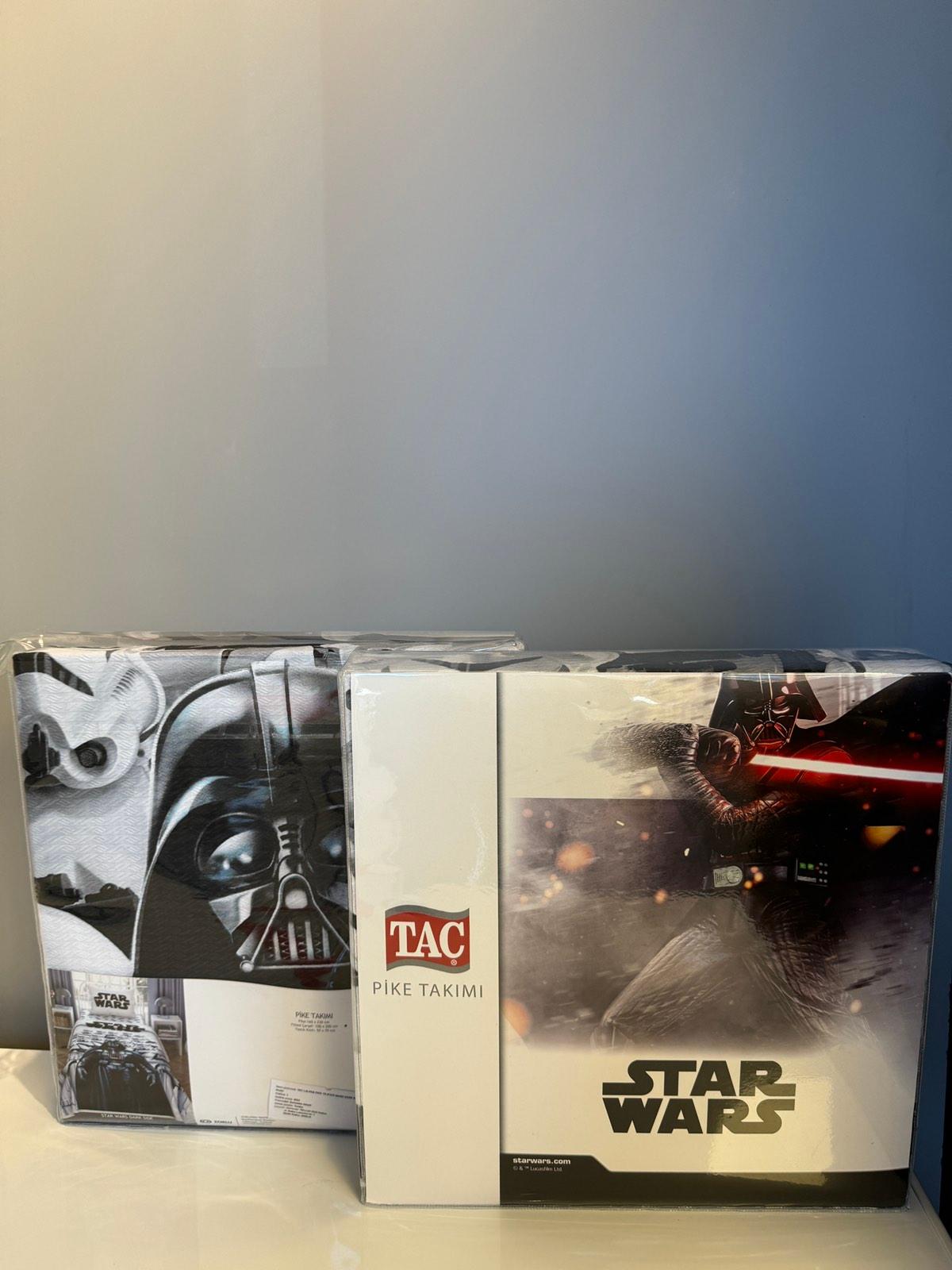 Tac Set posteljine sa prekrivačem za dečake Star Wars Dark Side, 100x200cm, Crno-beli
