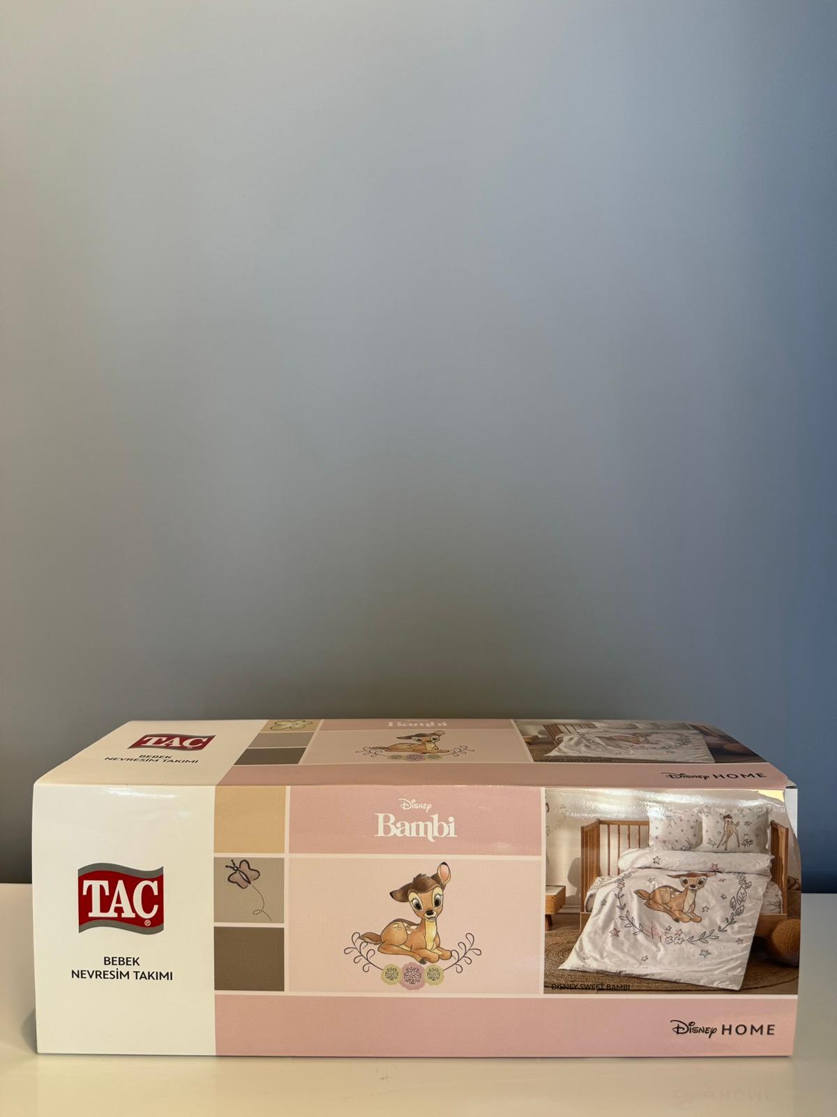 Tac Set posteljine za devojčice Bambi Sweet, 100x150cm, Beli