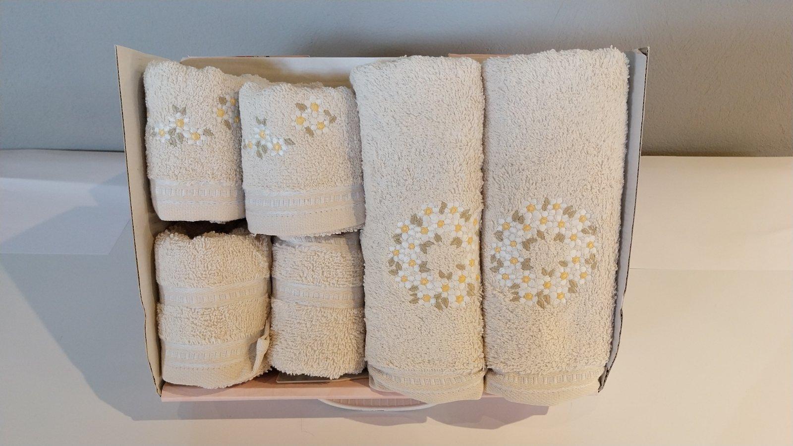 Tac Set peškira Daisy, Krem