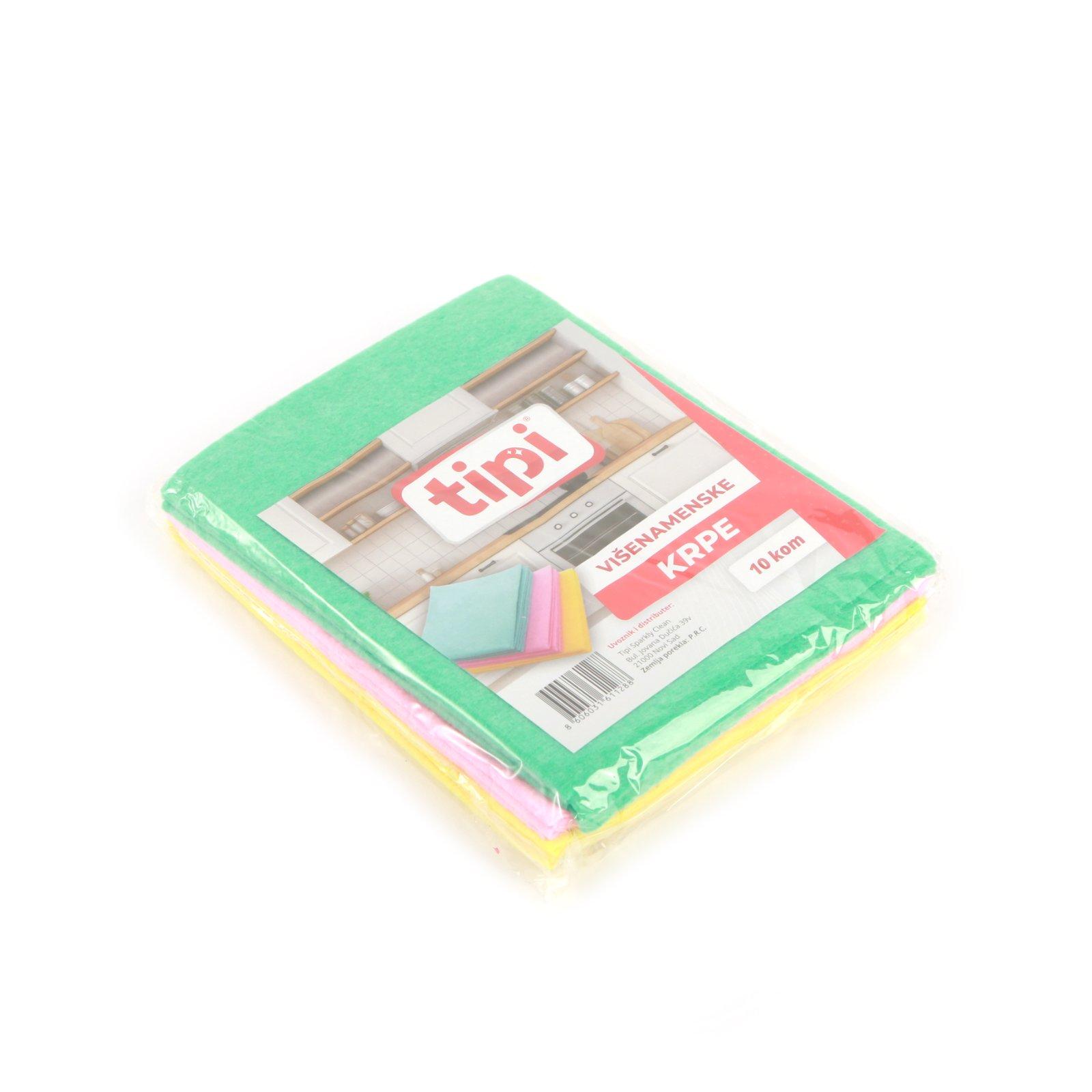 Tipi Višenamenska krpa, 10 komada, Šarena