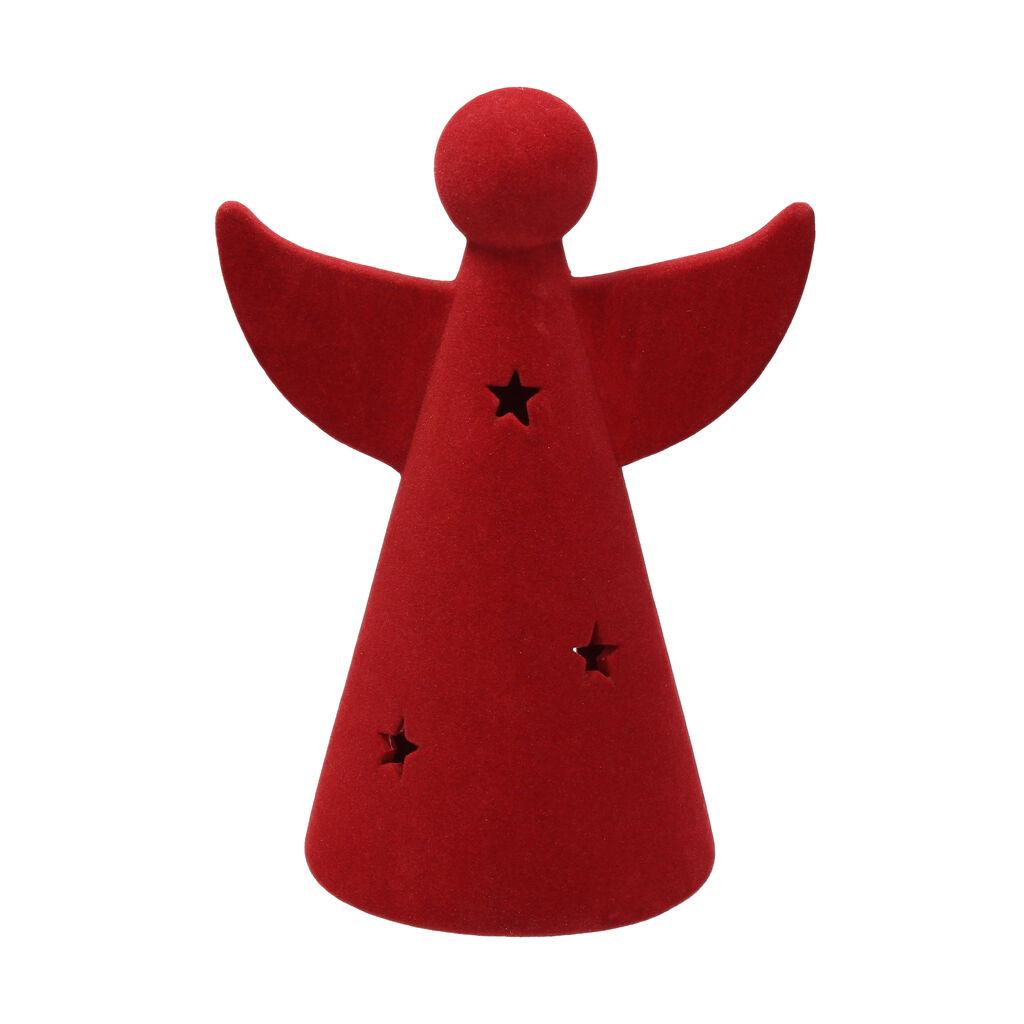 Tognana Dekorativna figura Anđeo sa LED svetlom, 23 cm, Crvena