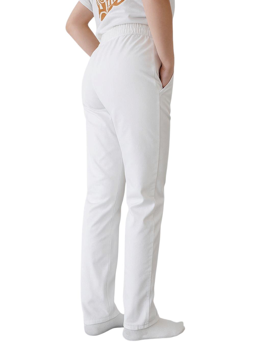 Nina Ženske medicinske pantalone na lastiš, Bele