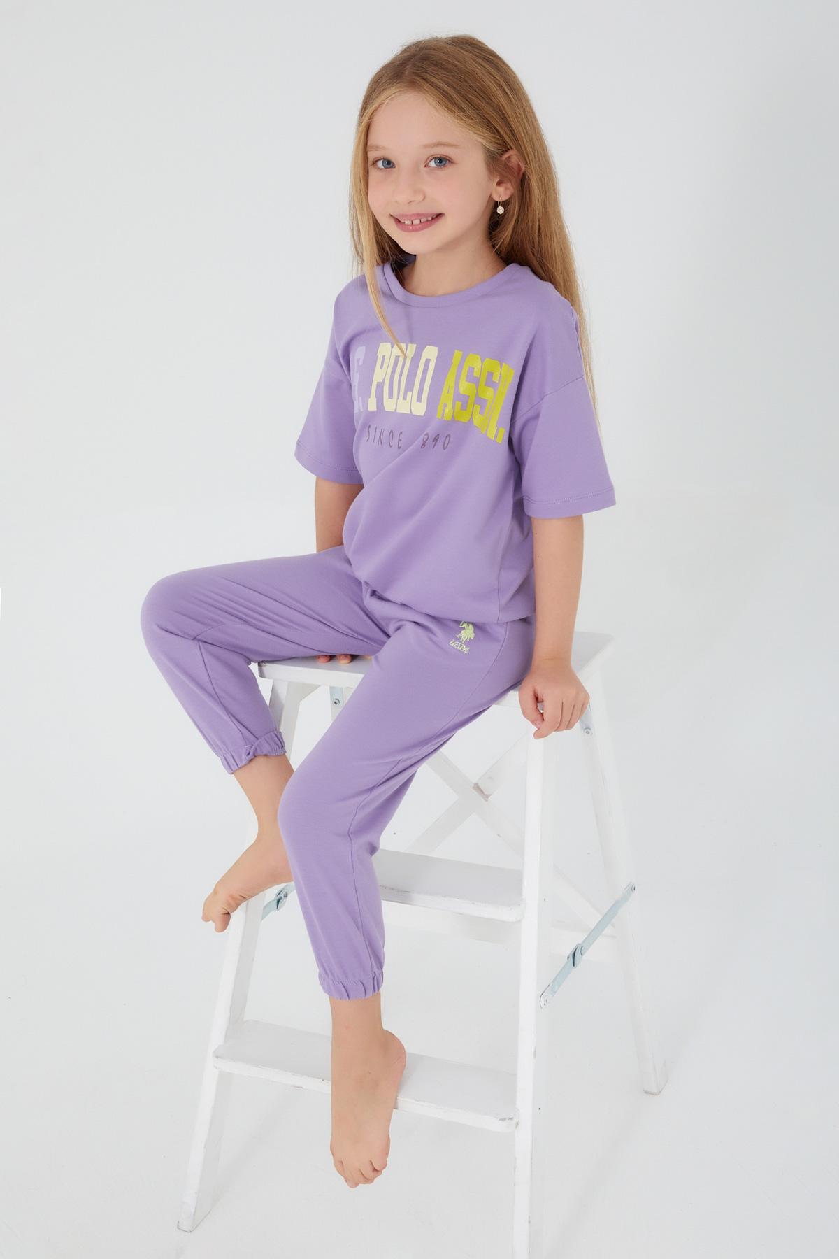 Selected image for U.S. POLO ASSN. Pidžama za devojčice US1418-G lavanda